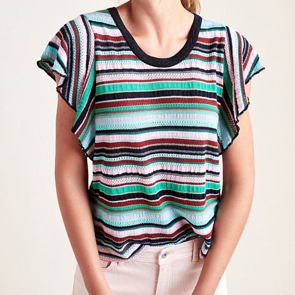 Anthropologie Palma Short Sleeve Top Size XS